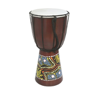 Bongo drums/trommel handgemaakt   hoogte 30 cm   met Afrikaanse print