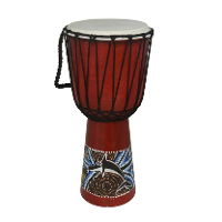 Bongo drums/trommel   handgemaakt   hoogte 50 cm   met Afrikaanse print