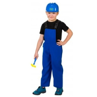 Bouwvakkers verkleedkostuum   overall   blauw   voor kinderen   werkman