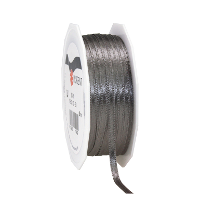 Cadeaulint Satijn   0.3 Cm x 50 meter   Donkergrijs   cadeaus inpakken   sierlint