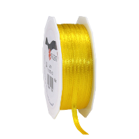 Cadeaulint Satijn   0.3 Cm x 50 meter   Geel   cadeaus inpakken   sierlint