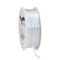 Cadeaulint Satijn   0.3 Cm x 50 meter   Wit   cadeaus inpakken   sierlint