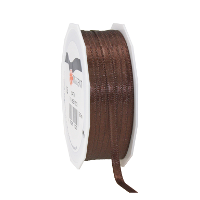 Cadeaulint Satijn   0.6 Cm x 50 meter   Bruin   cadeaus inpakken   sierlint