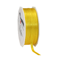 Cadeaulint Satijn   0.6 Cm x 50 meter   Geel   cadeaus inpakken   sierlint