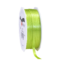 Cadeaulint Satijn   0.6 Cm x 50 meter   Lime groen   cadeaus inpakken   sierlint