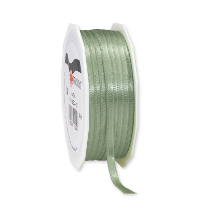 Cadeaulint Satijn   0.6 Cm x 50 meter   Salie groen   cadeaus inpakken   sierlint