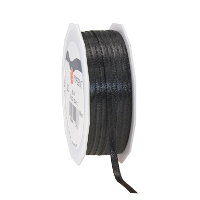 Cadeaulint Satijn   0.6 Cm x 50 meter   Zwart   cadeaus inpakken   sierlint
