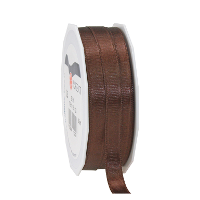 Cadeaulint Satijn   1 cm x 25 meter   bruin   cadeaus inpakken   sierlint