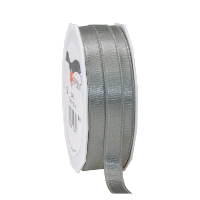 Cadeaulint Satijn   1 cm x 25 meter   donkergrijs   cadeaus inpakken   sierlint