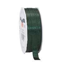 Cadeaulint Satijn   1 cm x 25 meter   donkergroen   cadeaus inpakken   sierlint