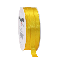 Cadeaulint Satijn   1 cm x 25 meter   geel   cadeaus inpakken   sierlint