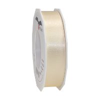 Cadeaulint Satijn   2.5 Cm x 25 meter   cr?Me wit   cadeaus inpakken   sierlint