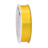 Cadeaulint Satijn   2.5 Cm x 25 meter   geel   cadeaus inpakken   sierlint