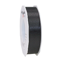 Cadeaulint Satijn   2.5 Cm x 25 meter   zwart   cadeaus inpakken   sierlint