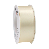 Cadeaulint Satijn   4 cm x 25 meter   cr?Me wit   cadeaus inpakken   sierlint