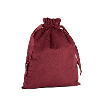 Cadeauzakje/opbergzakje met trekkoord   velvet   rood   24 x 17 cm   luxe