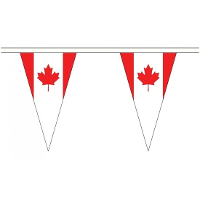 Canada Vlaggetjes vlaggenlijn slinger   500 cm   polyester   binnen/buiten   versiering