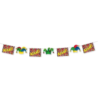 Carnaval thema vlaggenlijn Alaaf   3 meter   Carnaval slingers   decoraties   Feest versiering