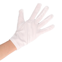 Carnaval/verkleed artikelen   Witte korte handschoenen voor volwassenen