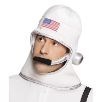 Carnaval verkleed astronauten helm   wit   voor volwassenen