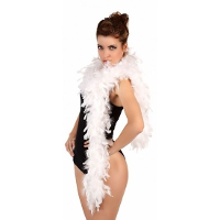 Carnaval verkleed boa met veren   wit   180 cm   45 gram   Glitter and Glamour