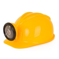 Carnaval verkleed Bouwhelm met echte lamp   bouwvakkershelm   volwassenen