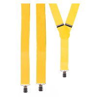Carnaval verkleed bretels   geel   polyester   volwassenen/heren/dames
