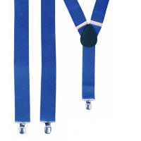 Carnaval/verkleed bretels   tot 120 cm   blauw   Carnaval kleding accessoires