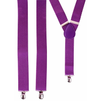 Carnaval/verkleed bretels   tot 120 cm   paars   Carnaval kleding accessoires