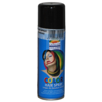 Carnaval verkleed haar verf/spray zwart 111 ml