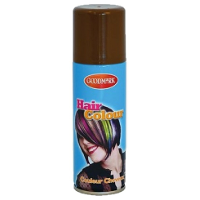 Carnaval verkleed haarverf/spray   bruin   125 ml   kinderen en volwassenen   makkelijk uitwassen