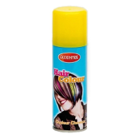 Carnaval verkleed haarverf/spray   geel   125 ml   kinderen en volwassenen   makkelijk uitwassen