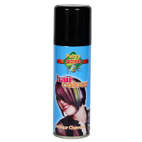 Carnaval verkleed haarverf/spray   zwart   125 ml   kinderen en volwassenen   makkelijk uitwassen