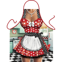 Carnaval verkleed keuken of bbq schort   American Diner   cadeau   Dames