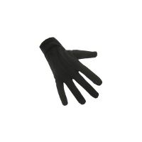 Carnaval verkleed korte handschoenen   zwart   volwassenen   katoen