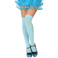 Carnaval verkleed kousen voor dames   Lichtblauw   Panty sokken   40 denier