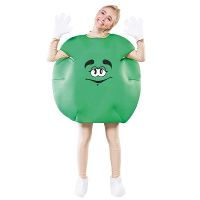 Carnaval verkleed pak/kostuum   snoepje M   groen   one size M/L   volwassenen