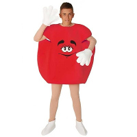 Carnaval verkleed pak/kostuum   snoepje M   rood   one size M/L   volwassenen