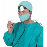 Carnaval verkleed set Dokter/chirurg   3 delig   groen   volwassenen