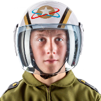 Carnaval verkleed thema Astronauten helm   met klapvizier   multi   voor kinderen