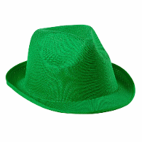 Carnaval verkleed trilby hoedje   groen   polyester   volwassenen/heren/dames