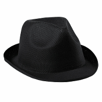Carnaval verkleed trilby hoedje   zwart   polyester   volwassenen/heren/dames