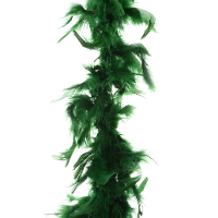 Carnaval verkleed veren Boa   kleur donkergroen   2 meter   Verkleedkleding accessoire
