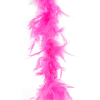 Carnaval verkleed veren Boa   kleur fluor fuchsia roze   2 meter
