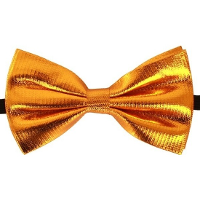 Carnaval verkleed vlinderstrikje   Goud   14 cm   voor dames/heren