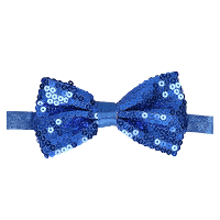 Carnaval verkleed vlinderstrikje met pailletten glitters   blauw   volwassenen