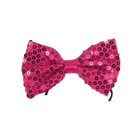 Carnaval verkleed vlinderstrikje met pailletten glitters   roze   volwassenen