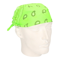 Carnaval verkleed zakdoek bandana   neon groen   53 x 53 cm   kind/volwassenen