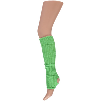 Carnaval verkleedkleding Beenwarmers   met hielgat   neon groen   dames   Eighties thema