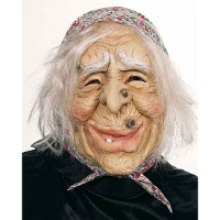 Carnaval verkleedmasker Heks/Oude vrouw   Latex   gezicht masker   volwassenen